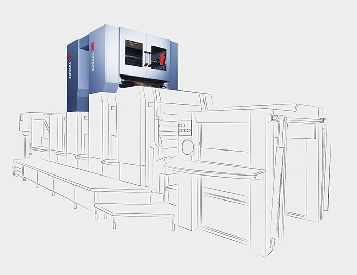 MK 1020CF 冷燙單元
技術(shù)描述：冷燙印技術(shù)
在膠印機(jī)上加裝冷燙單元，完成先燙后印或先印后燙，擺桿跳步能有效節(jié)約電化鋁。